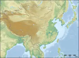 Topografische Karte von Ostasien