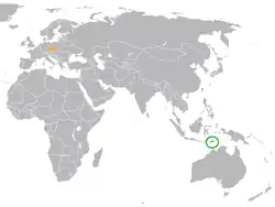 Lage von Osttimor und Tschechien