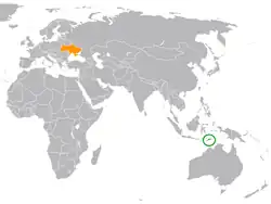 Lage von Osttimor und Ukraine