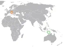 Lage von Osttimor und Slowenien