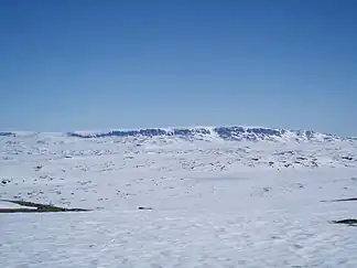 Das Hallingskarvet-Massiv von Süden aus
