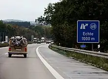 Noch vierspuriger Abschnitt bei Echte