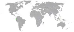 Lage von Ecuador und Osttimor
