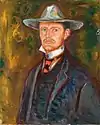 Selbstbildnis mit Panamahut (1905), Öl auf Leinwand, 79 × 64 cm, Munch-Museum Oslo