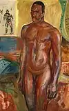 Stehender nackter Afrikaner von Edvard Munch, 1916