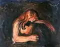 Vampir (1916–18). Öl auf Leinwand, 85 × 110 cm, Sammlung Würth