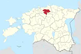 Karte von Estland, Position von Anija hervorgehoben