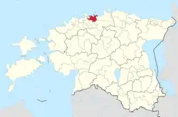 Karte von Estland, Position von Jõelähtme hervorgehoben