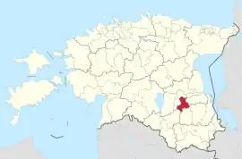 Karte von Estland, Position von Kambja hervorgehoben