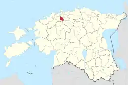 Karte von Estland, Position von Kiili hervorgehoben