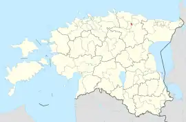 Karte von Estland, Position von Rakvere hervorgehoben