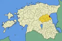 Karte von Estland, Position von Kasepää hervorgehoben