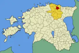Karte von Estland, Position von Sõmeru hervorgehoben