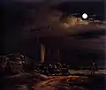 Egbert van der Poel: Seashore by Moonlight
