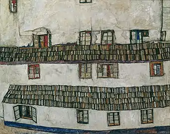 Hauswand (Fenster), Belvedere, Wien, 1914