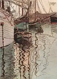 Der Hafen von Triest, Privatbesitz, 1907
