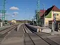 Der sanierte Bahnhof Egyházasrádóc