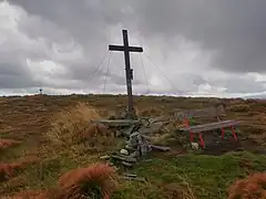 Gipfelbereich bei aufziehendem Herbstunwetter.