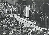 Weihe der Ehrentafel für die gefallenen Kameraden der Eilenburger Feuerwehr (1921)
