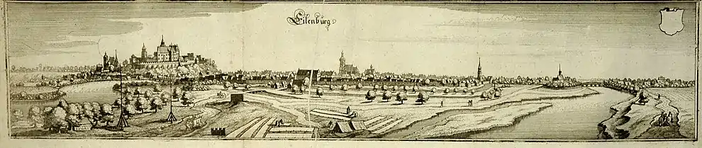 Eilenburg um 1650 von Matthäus Merian