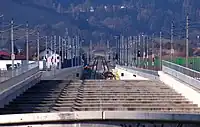 Anbindung Baumkirchen:Die neue Unterinntalbahn taucht hier wieder auf. Geradeaus geht es zur Umfahrung Innsbruck, rechts zur Bestandsstrecke nach Innsbruck Hbf