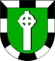 Radkreuz mit oben und seitlich überstehenden Balken