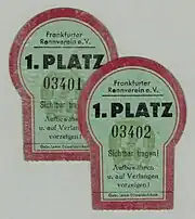 Eintrittskarten 1942