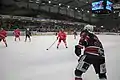 Szene eines Play-äoff-Spiels der Eisbären gegen die Halle Saale Bulls (2018)