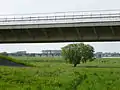 Im Vordergrund die Niederrheinbrücke