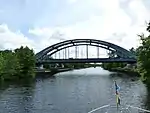 Bahnstrecke Berlin–Hamburg über den Havelkanal am Ortsrand von Brieselang