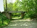 Radweg auf der ehemaligen Schmalspurbahn Wilsdruff–Gärtitz an der Helmmühle
