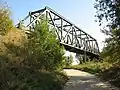 Brücke der Strecke am Hauptbahnhof Naumburg