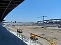 Das Stadion während der Bauarbeiten im Januar 2014
