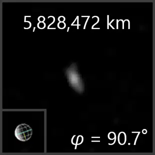Elara, aufgenommen von New Horizons