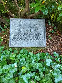 Grabstein von Elisabet Schettler auf dem Friedhof in Chemnitz-Schönau