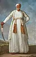 Mohammed Dervish Khan, der Gesandte Tipu Sultans von Mysore am französischen Hof, 1788, ausgestellt im Pariser Salon 1789