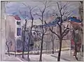 Straßenecke in Berlin, Aquarell, 1921