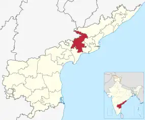 Positionskarte des Distrikts Eluru