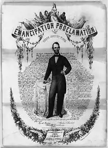 Zeitgenössisches Plakat zur Proklamation