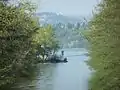 Mündung der Leysse in den Lac du Bourget