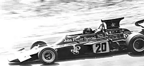 Fittipaldi im „John-Player-Special“ Lotus 72E 1973 auf dem Österreichring