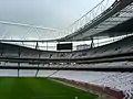 Innenansicht des Stadions während des Baus