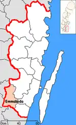 Lage der Gemeinde Emmaboda