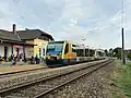 RegioSprinter der NÖVOG im Bahnhof Emmersdorf an der Donau (2023)