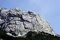 Engelhörner-Westgruppe – Sattelspitzen, Tannenspitze & Rosenlauistock von Nordnordwesten : Nordwand (Rosenlauiflanke)