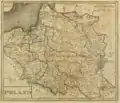 Pommerella innerhalb der Provinzen Polens, englische Karte (18. Jahrhundert)