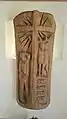 Holzrelief in der Hubertuskapelle