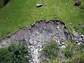 Erdrutsch bei Héas im Vallée du Gave de Héas