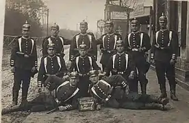 Soldaten auf dem Truppenübungsplatz, 1912
