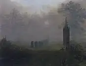 Ernst Ferdinand Oehme Prozession im Nebel, 1828